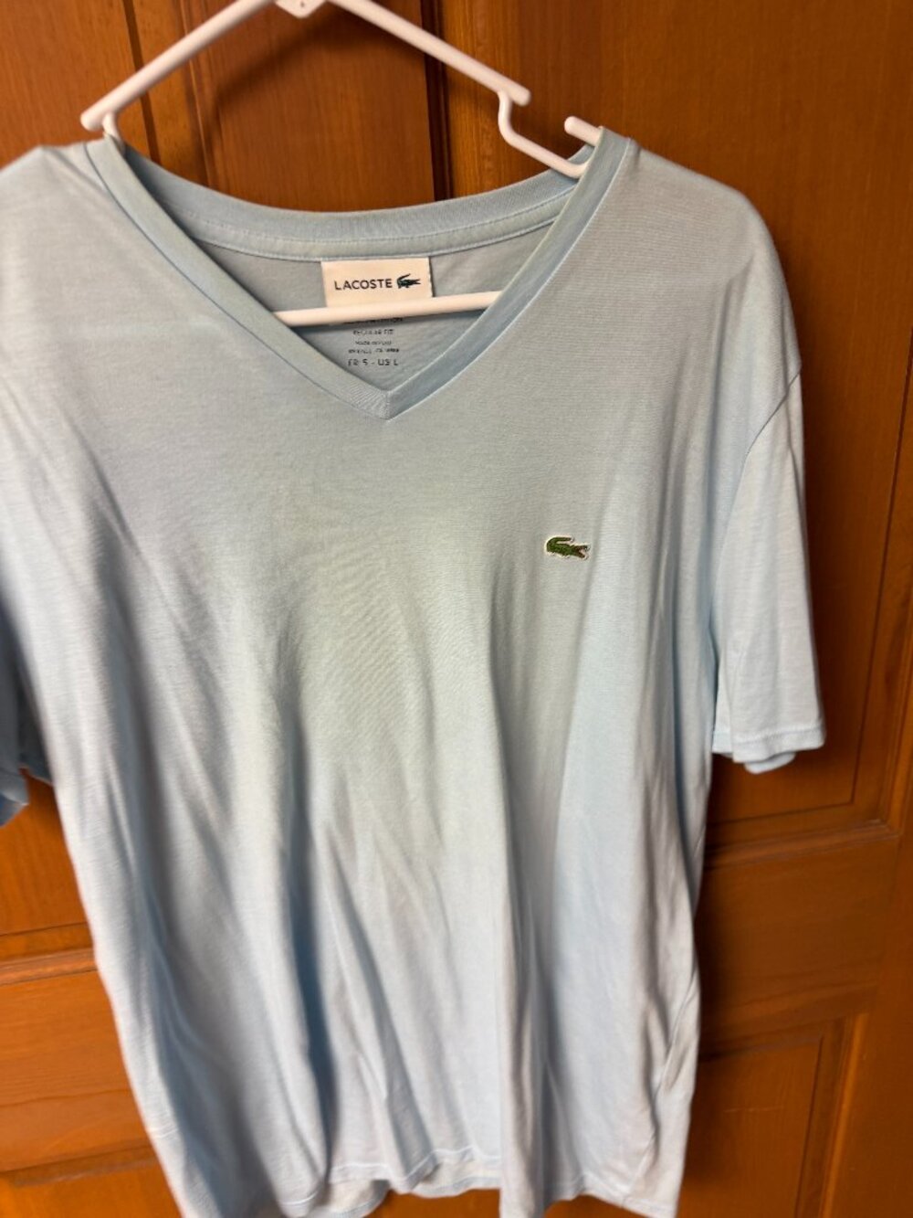 Lacoste Men's Light BlueT-Shirt Size Large In Great Shape!